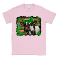 St Patricks Cow With Leopard Background Holstein Cow Classic Tee | Teevron