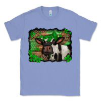 Colony Blue st Patricks cow with leopard background holstein cow Classic Tee - Jasminsmagicworld