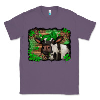 Lavender st Patricks cow with leopard background holstein cow Classic Tee - Jasminsmagicworld
