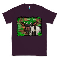 Plum st Patricks cow with leopard background holstein cow Classic Tee - Jasminsmagicworld