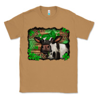 Toasted Coconut st Patricks cow with leopard background holstein cow Classic Tee - Jasminsmagicworld