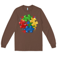 Chestnut autism puzzles Long Sleeve Tee - MaliasSmallBusiness