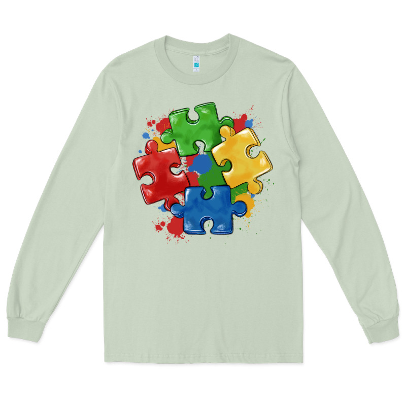 Autism Puzzles Long Sleeve Tee by MaliasSmallBusiness | Teevron