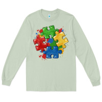 Matcha autism puzzles Long Sleeve Tee - MaliasSmallBusiness