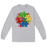 Moon Dust autism puzzles Long Sleeve Tee - MaliasSmallBusiness