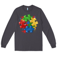 Smoke autism puzzles Long Sleeve Tee - MaliasSmallBusiness