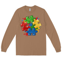 Toasted Coconut autism puzzles Long Sleeve Tee - MaliasSmallBusiness