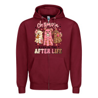 Burgundy chismosa even in the after life Zipper Hoodie - MaliasSmallBusiness
