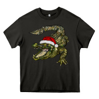 Asphalt Christmas alligator Heavy Core Tee - BarkalooDesign
