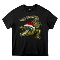 Black Christmas alligator Heavy Core Tee - BarkalooDesign