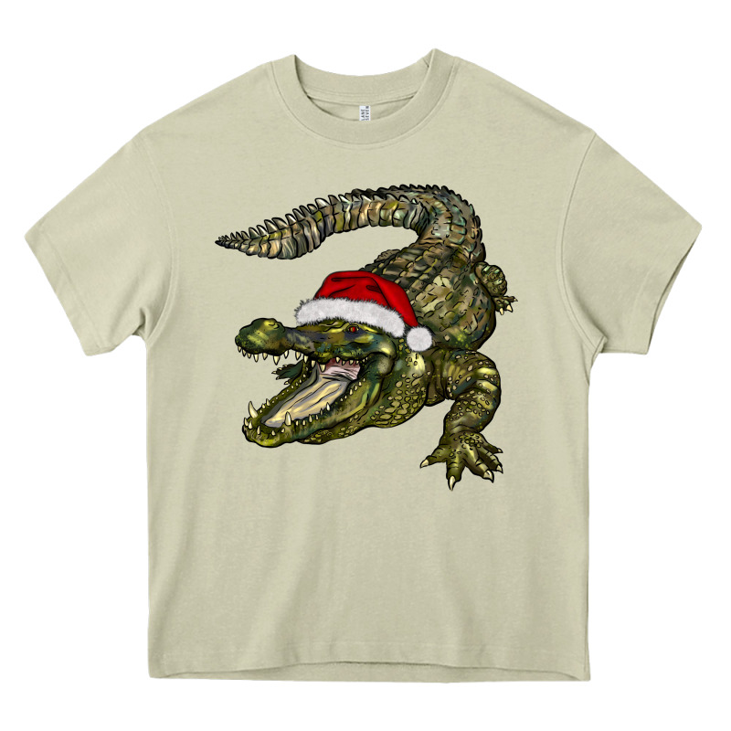 Christmas Alligator Heavy Core Tee by BarkalooDesign | Teevron