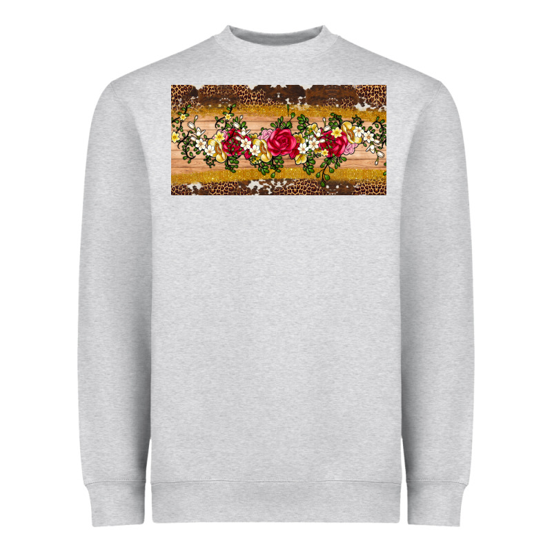Western  Leopardfloral Licanse Plate Heavyweight Sweatshirt by Artiststas | Teevron