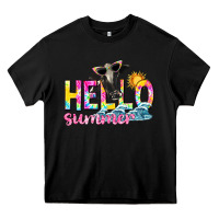Black hello summer Heavy Core Tee - texasbilliewilder