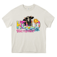 Cream hello summer Heavy Core Tee - texasbilliewilder