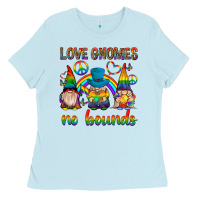 Baby Blue pride gnomies Ladies Tee - texasbilliewilder