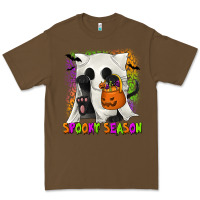 Cacao Spooky Season Ghost Cat Premium Tee - texasbilliewilder