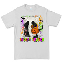 Dove Grey Spooky Season Ghost Cat Premium Tee - texasbilliewilder