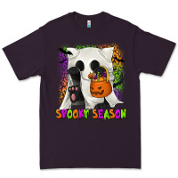 Plum Spooky Season Ghost Cat Premium Tee - texasbilliewilder