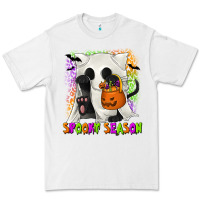 White Spooky Season Ghost Cat Premium Tee - texasbilliewilder