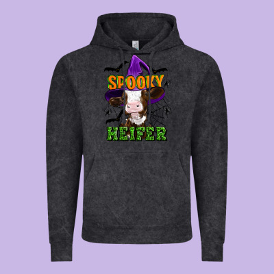 Spooky Heifer Halloween Vintage Hoodie Designed By Artiststas