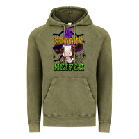 Vintage Olive Spooky heifer halloween Vintage Hoodie - Artiststas