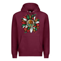 Burgundy Mexican Sunflower Premium Hoodie - texasbilliewilder