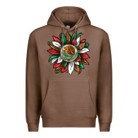 Chestnut Mexican Sunflower Premium Hoodie - texasbilliewilder