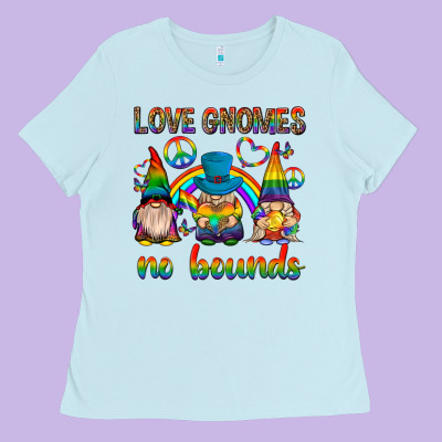 Pride Gnomies Ladies Tee Designed By Texasbilliewilder