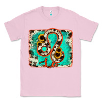 Bubblegum Pink leo turquoise cowhide Classic Tee - RanaPortraitStore