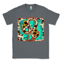 Charcoal Heather leo turquoise cowhide Classic Tee - RanaPortraitStore