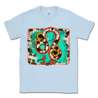 Dusty Blue leo turquoise cowhide Classic Tee - RanaPortraitStore