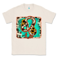 Natural leo turquoise cowhide Classic Tee - RanaPortraitStore