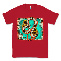 Red leo turquoise cowhide Classic Tee - RanaPortraitStore