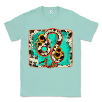 Seafoam leo turquoise cowhide Classic Tee - RanaPortraitStore