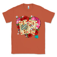 Copper playing cards roses and pearls Classic Tee - AdoDesignShop