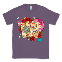 Lavender playing cards roses and pearls Classic Tee - AdoDesignShop
