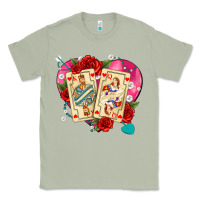 Matcha playing cards roses and pearls Classic Tee - AdoDesignShop