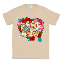 Mushroom playing cards roses and pearls Classic Tee - AdoDesignShop