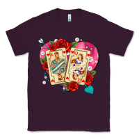 Plum playing cards roses and pearls Classic Tee - AdoDesignShop