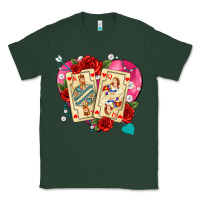 Sports Green playing cards roses and pearls Classic Tee - AdoDesignShop