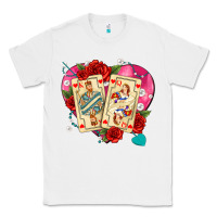 White playing cards roses and pearls Classic Tee - AdoDesignShop