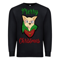 Black Merry Christmas Cat Premium Sweatshirt - Bettercallsaul