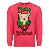Merry Christmas Cat Premium Sweatshirt | Teevron