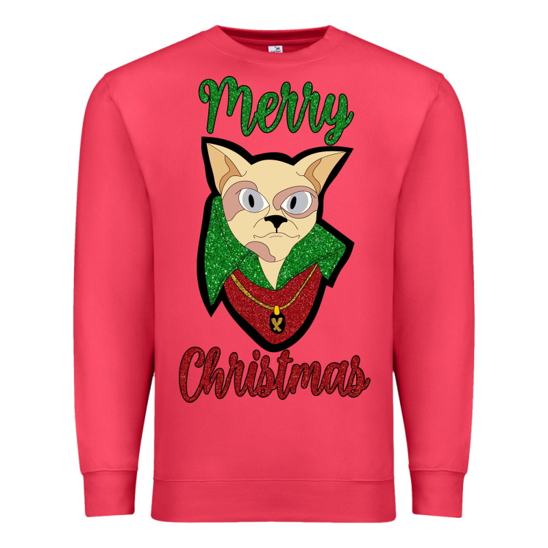Merry Christmas Cat Premium Sweatshirt by Bettercallsaul | Teevron