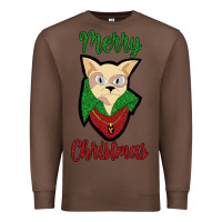 Chestnut Merry Christmas Cat Premium Sweatshirt - Bettercallsaul