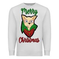 Dove Grey Merry Christmas Cat Premium Sweatshirt - Bettercallsaul