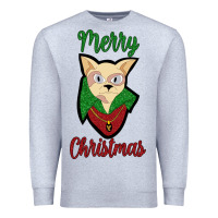 Heather Grey Merry Christmas Cat Premium Sweatshirt - Bettercallsaul