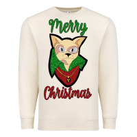 Sandshell Merry Christmas Cat Premium Sweatshirt - Bettercallsaul