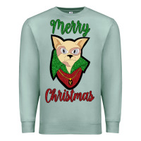 Seafoam Merry Christmas Cat Premium Sweatshirt - Bettercallsaul