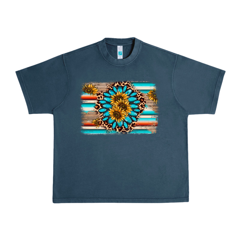 Gemstone Sunflower Background Urban Heavy Tee by AdoDesignShop | Teevron